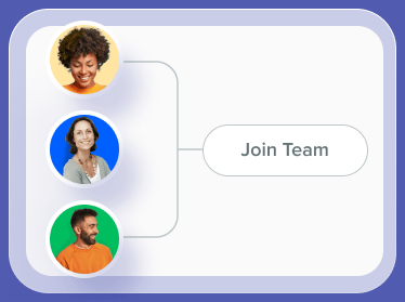 Three teammates joining a team